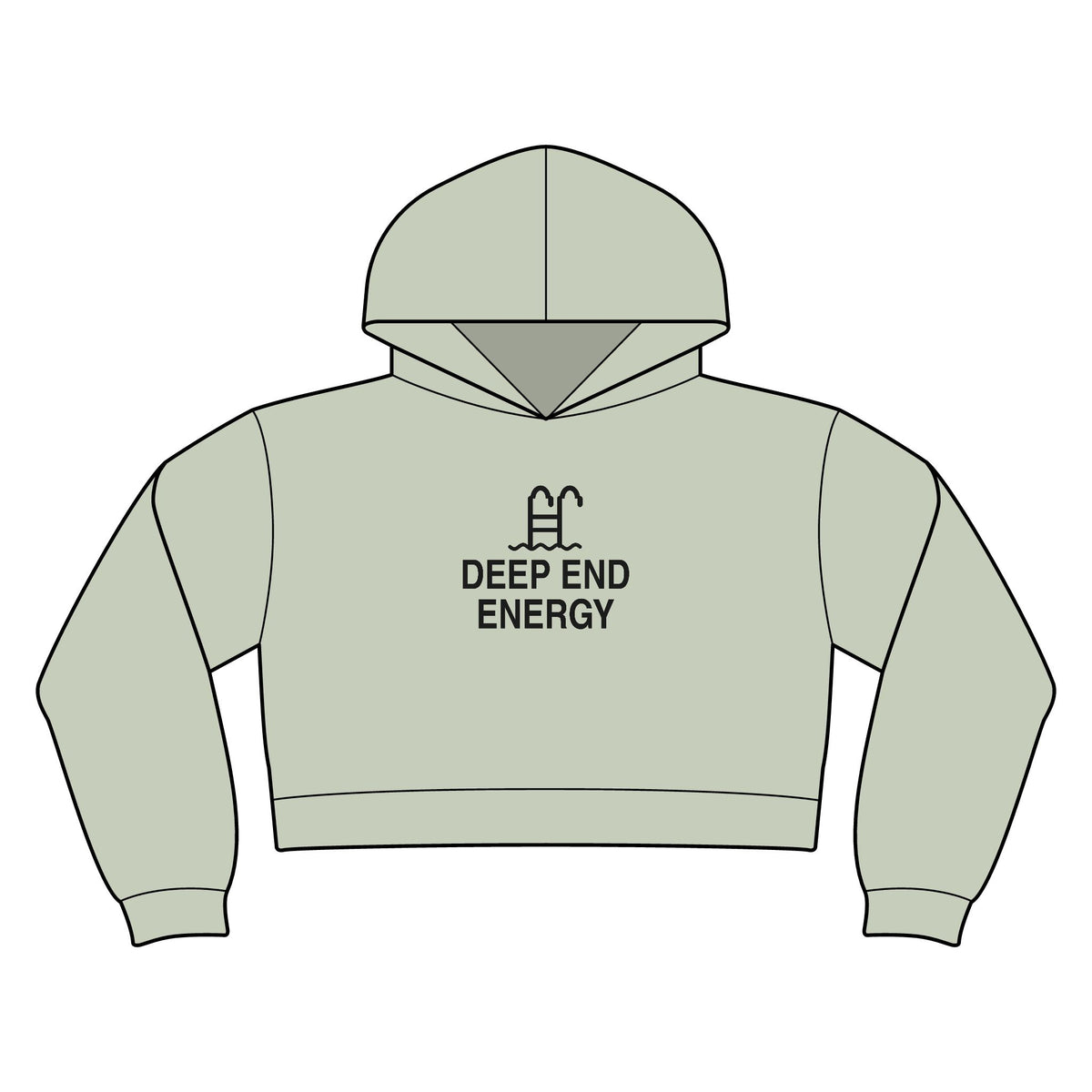 Deep End Energy Women's Crop Hoodie