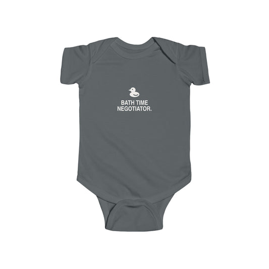 Bath Time Negotiator | Tiny Opinions Baby Bodysuit