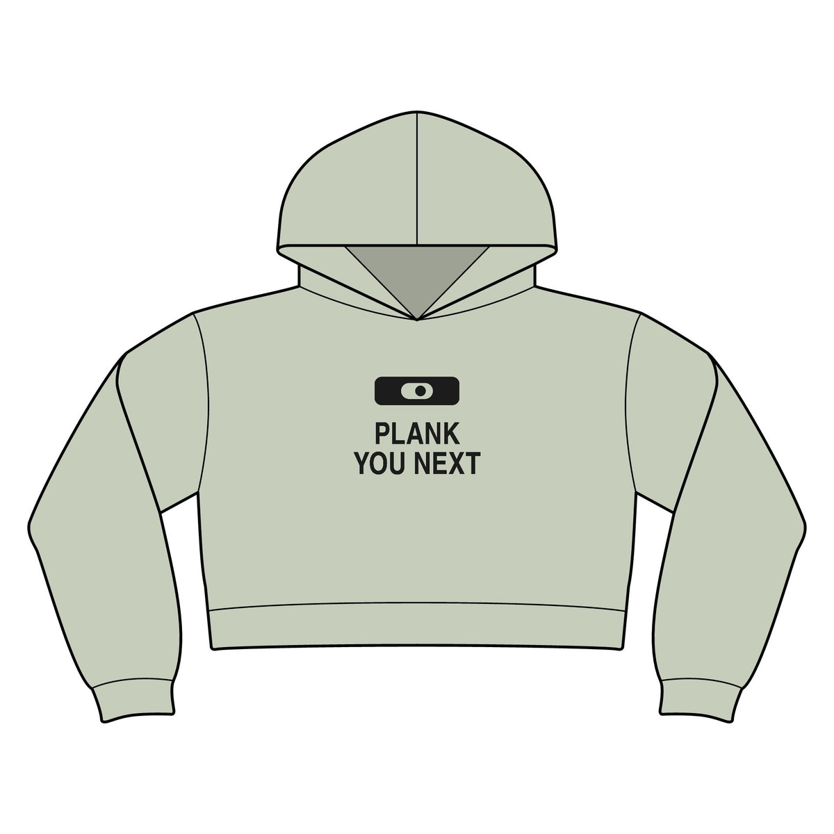 Plank You Next Women's Crop Hoodie