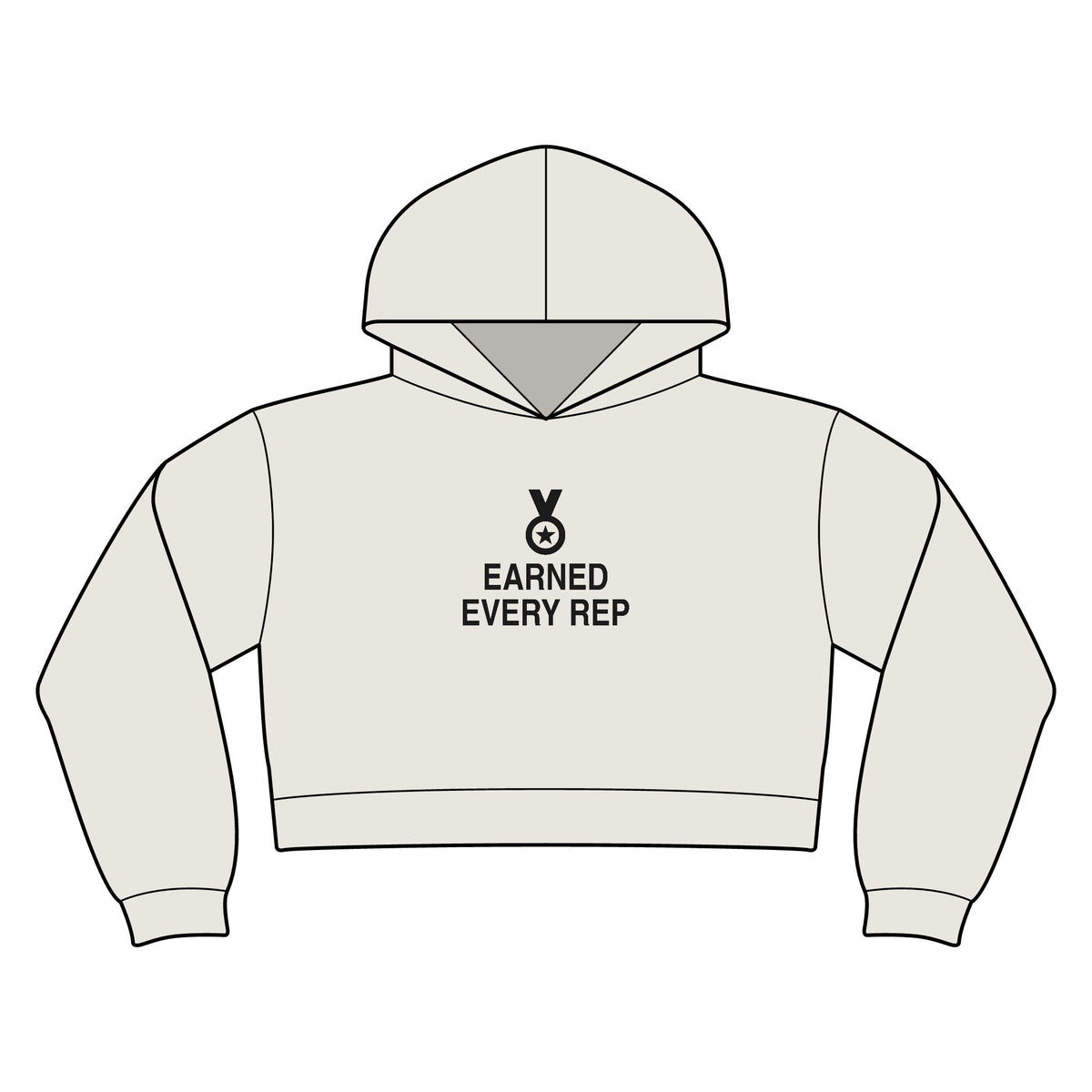 Earned Every Rep Women's Crop Hoodie