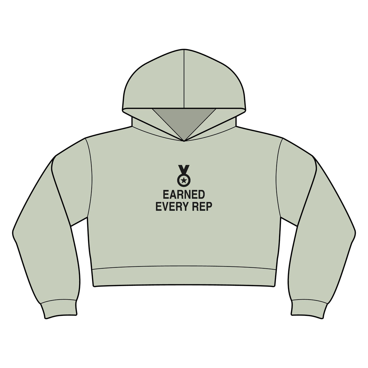 Earned Every Rep Women's Crop Hoodie