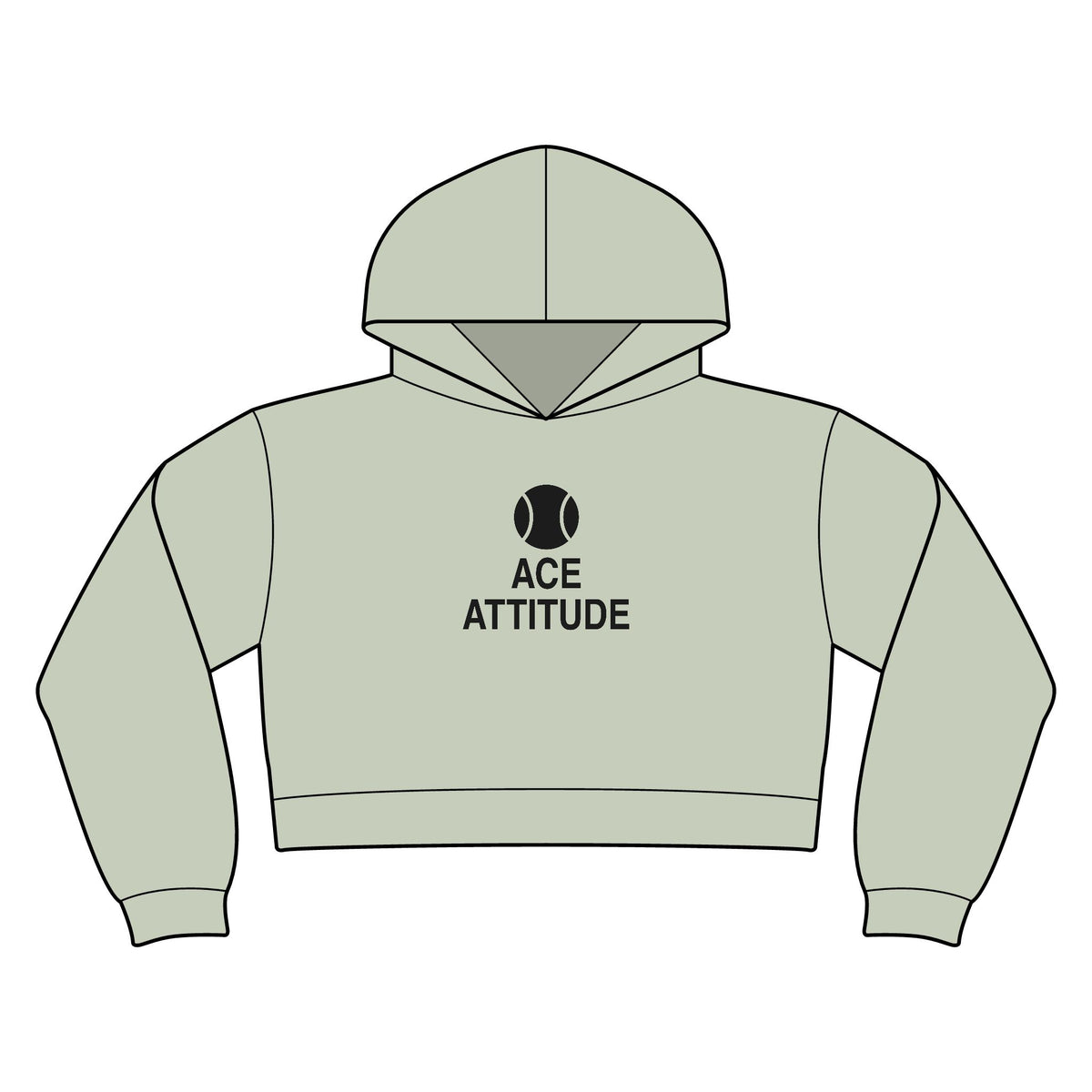 Ace Attitude Women's Crop Hoodie