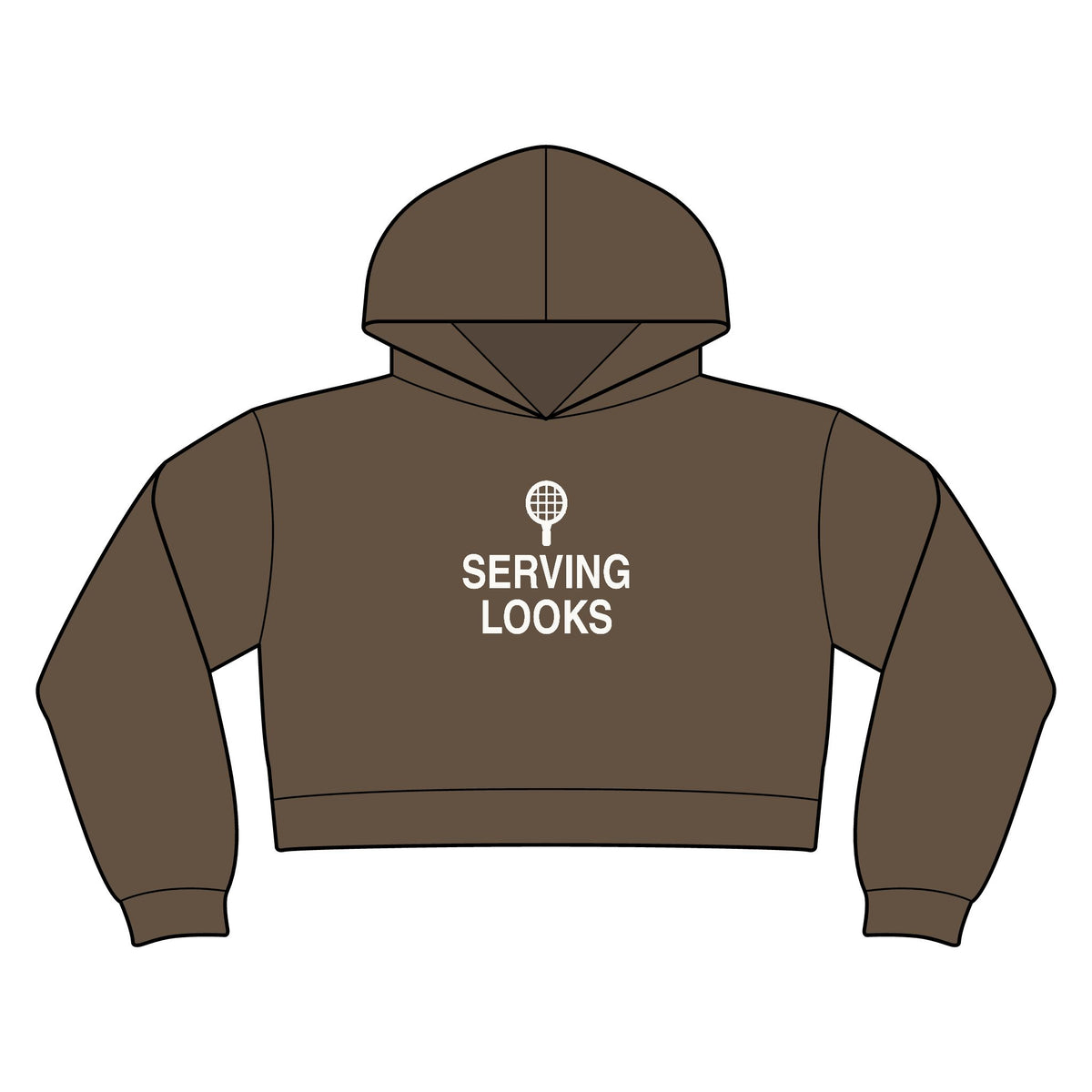 Serving Looks Women's Crop Hoodie