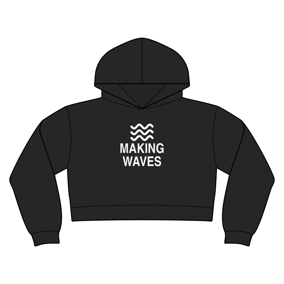 Making Waves Women's Crop Hoodie