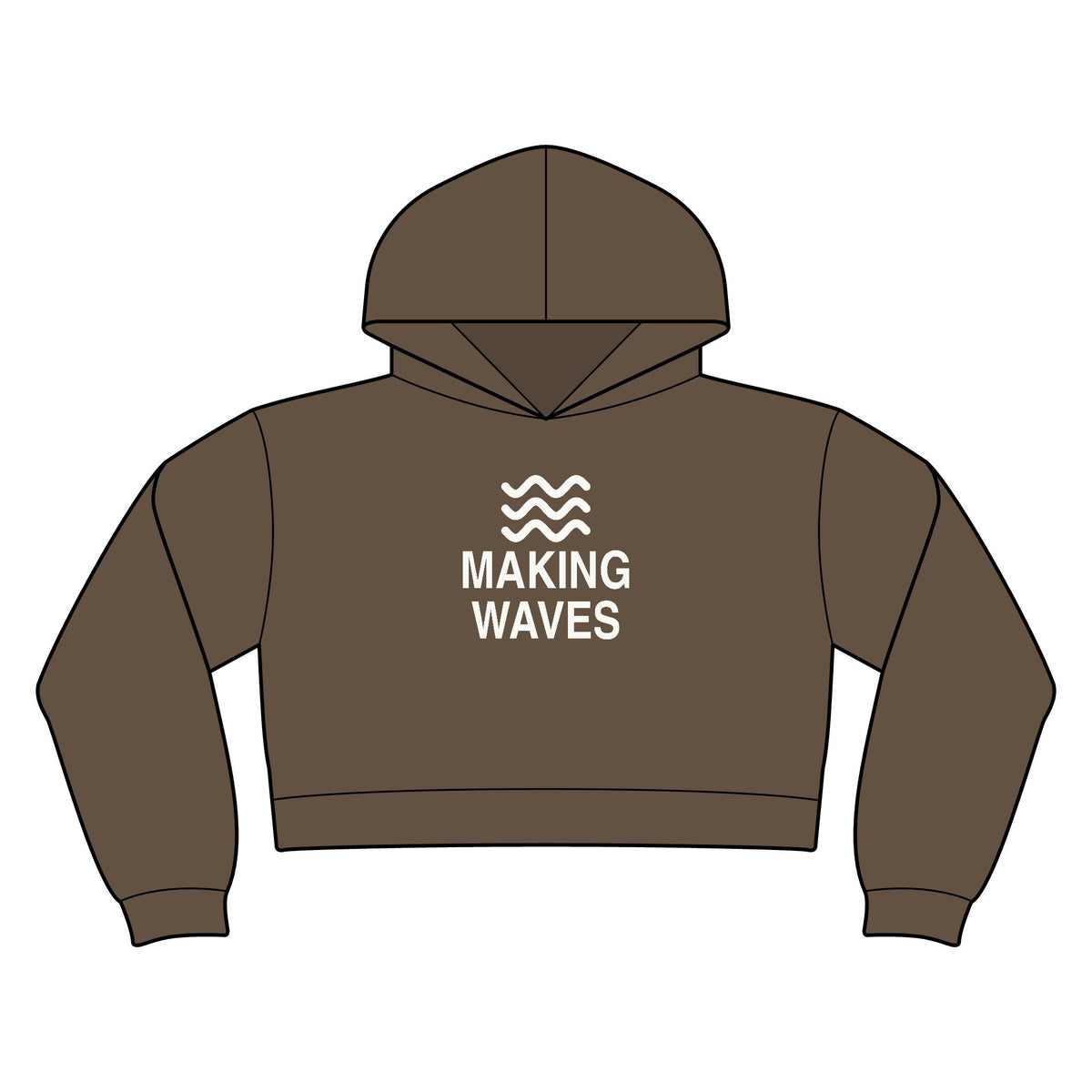 Making Waves Women's Crop Hoodie