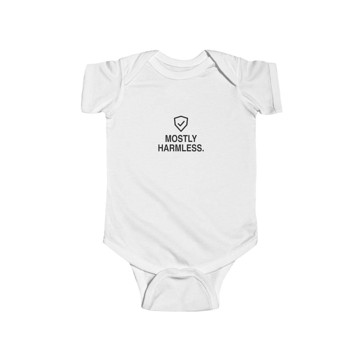 Mostly Harmless | Tiny Opinions Baby Bodysuit
