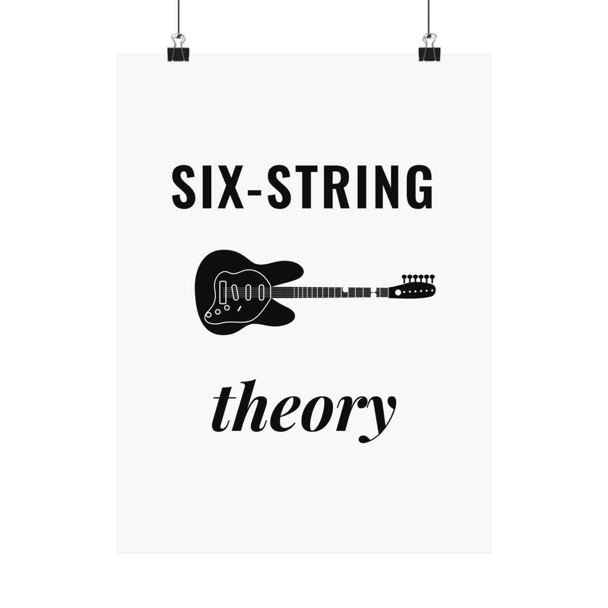 Six-String Theory | Axe-us Network Matte Poster