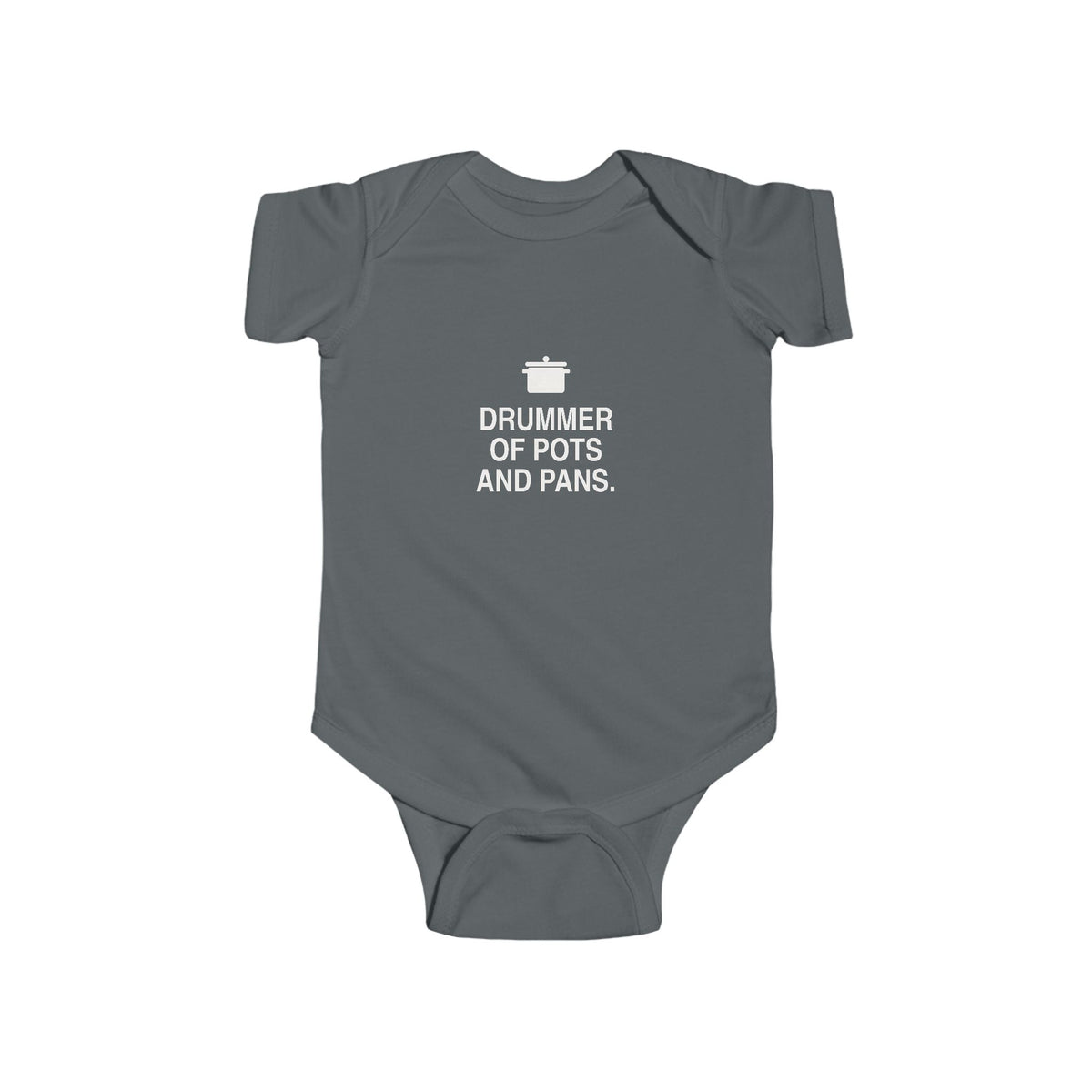 Drummer Of Pots And Pans | Tiny Opinions Baby Bodysuit