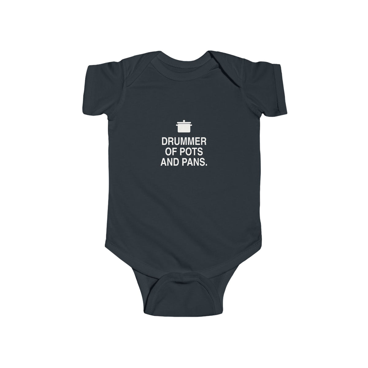 Drummer Of Pots And Pans | Tiny Opinions Baby Bodysuit