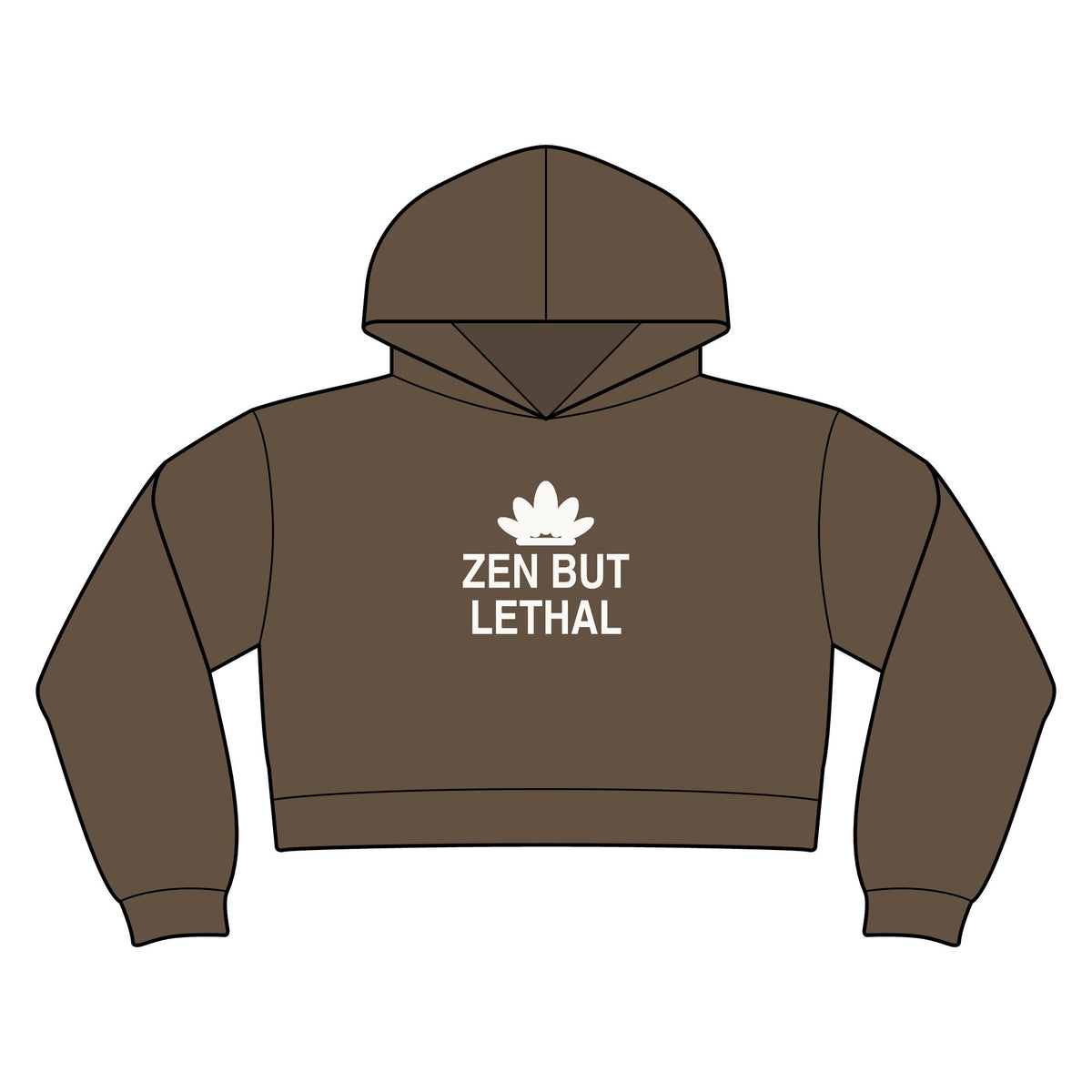 Zen But Lethal Women's Crop Hoodie