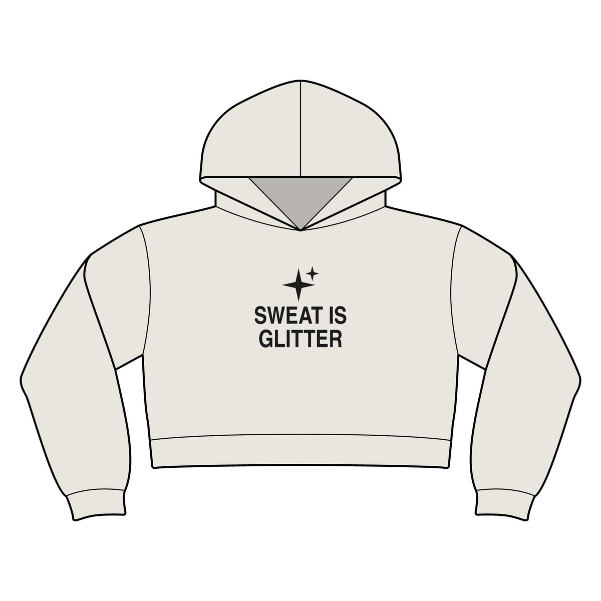 Sweat Is Glitter Women's Crop Hoodie