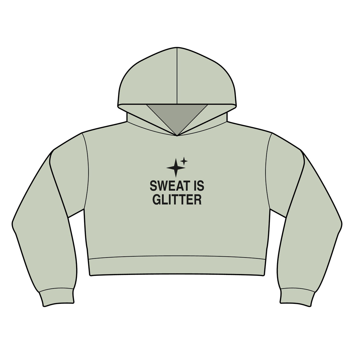 Sweat Is Glitter Women's Crop Hoodie
