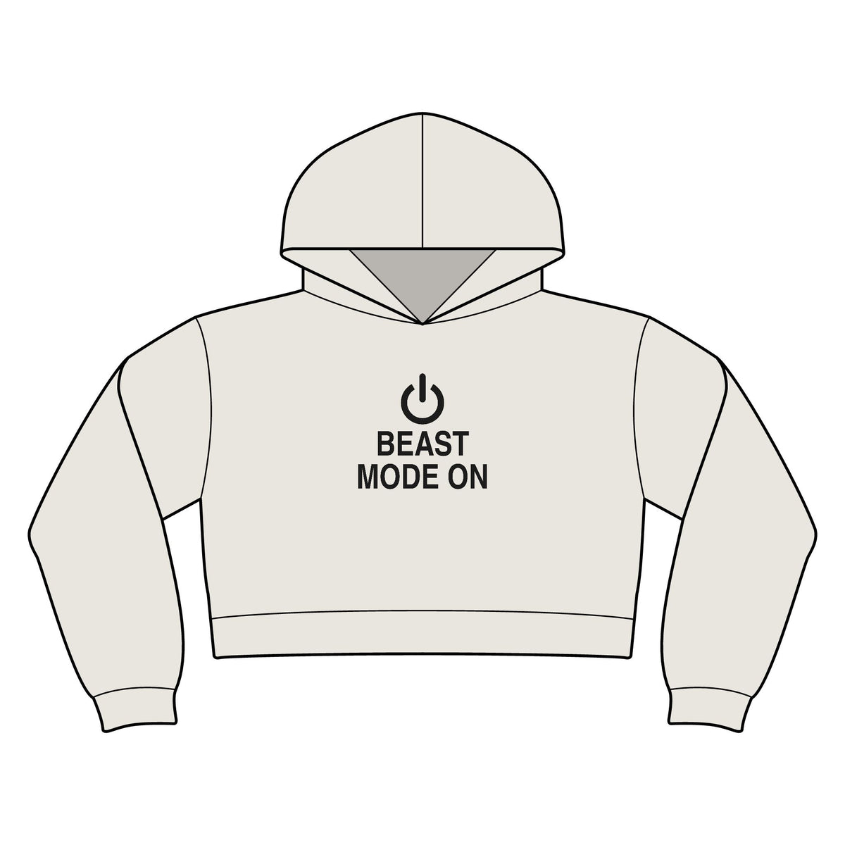 Beast Mode On Women's Crop Hoodie