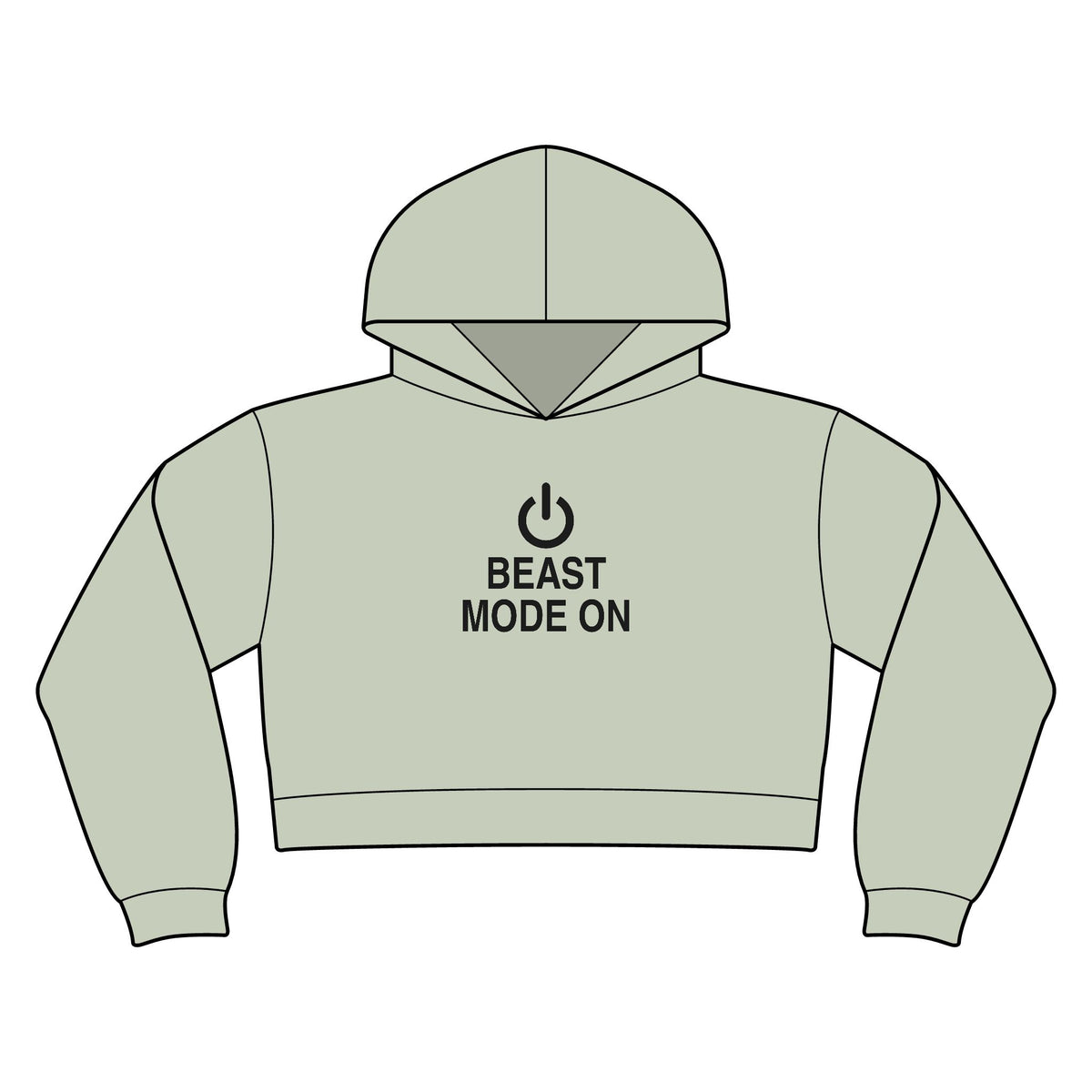 Beast Mode On Women's Crop Hoodie